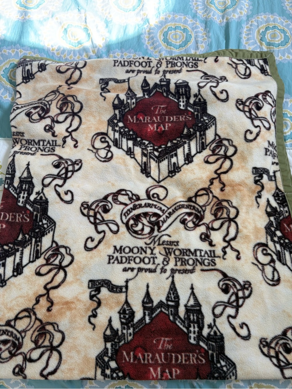 Marauder’s Map Harry Potter Fleece Blanket